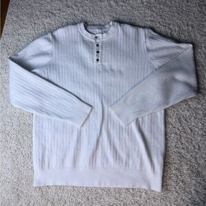 Men's Small White Dazy Sweater Shirt